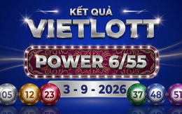 Vietlott 3/9 - Xổ số Vietlott Power 6/55 hôm nay 3/9/2026