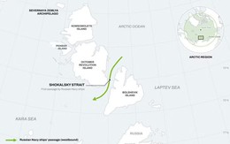Hải quân Nga vượt qua eo biển Shokalsky ở Bắc Cực lần đầu tiên năm 2026