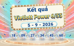 Vietlott 5/9 - Kết quả xổ số Vietlott Power 6/55 hôm nay 5/9/2026