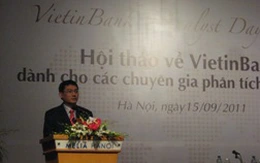 Vietinbank: 8 tháng lợi nhuận đạt trên 5.000 tỷ đồng, nợ xấu 1,2%