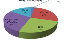 11 tháng 2012: khoảng 1/3 tiền TCTD huy động tăng thêm đã đầu tư Trái phiếu