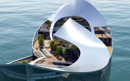 Độc đáo khách sạn nổi hình quả bóng tại Qatar 