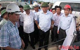 Bộ GTVT kiểm tra tiến độ thi công tuyến QL 1A qua tỉnh Nghệ An