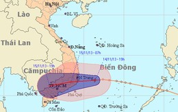 Bão số 15 cách bờ biển Phú Yên - Bình Thuận 230 km