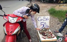 Cua biển 50 nghìn/kg nghi từ Trung Quốc bán đầy ở vỉa hè Hà Nội