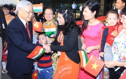 Tổng Bí thư Nguyễn Phú Trọng thăm Đại sứ quán Việt Nam tại Ấn Độ 