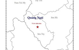 Động đất 2,8 độ Richter tại Quảng Ngãi