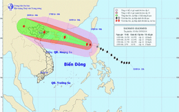 Sáng 15/9, bão Kalmaegi mạnh và di chuyển rất nhanh