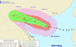 Trưa nay (16/9), tâm bão số 3 đi vào vùng biển Bắc vịnh Bắc Bộ