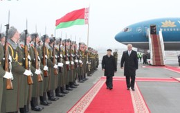 Tổng Bí thư Nguyễn Phú Trọng bắt đầu chuyến thăm Belarus