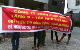 Lại biểu tình đòi tiền thi công dự án Keang Nam