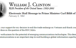 Email đầu tiên giữa hai nguyên thủ là về Việt Nam