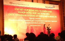 VietinBank thu về 743 triệu USD từ việc bán 20% CP cho NĐT chiến lược Bank of Tokyo-Mitsubishi UFJ