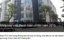 FLC tiến hành thanh toán tiền tạm ứng cổ tức cho cổ đông