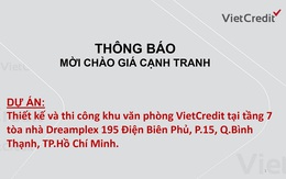 VietCredit  thông báo mời chào giá cạnh tranh