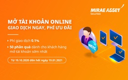 Mở tài khoản chứng khoán online 100%. Giao dịch ngay, phí ưu đãi