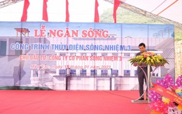 Licogi 13 tổ chức lễ ngăn sông Thủy điện Sông Nhiệm 3