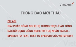 VietCredit Thông báo mời thầu