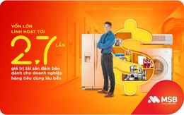 MSB tài trợ vốn "khủng" cho doanh nghiệp ngành hàng tiêu dùng lâu bền