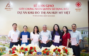 Bàn giao sổ đỏ sớm tại An Huy Mỹ Việt