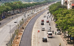 Tuyến đường kết nối sân bay Nội Bài thay áo mới khi dự án chống ngập dần về đích