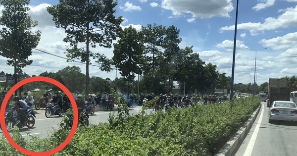 Hàng trăm quái xế dàn hàng ngang, chặn ô tô để đua xe trên đường Mỹ Phước-Tân Vạn