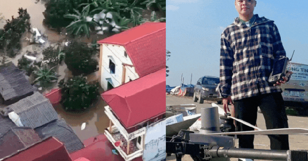 Nguyễn Đại Phát, SN 2006 đem drone giá 400 triệu "cứu" người bị cô lập ở vùng lũ Bắc Ninh