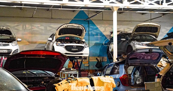 Hàng nghìn xe ngập nước, gara ở Thái Nguyên làm xuyên đêm vẫn quá tải