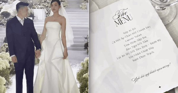 Lộ menu tiệc cưới Đỗ Hà và Tổng Giám đốc Tập đoàn Sơn Hải: 1000 khách hôm nay được đãi gì?