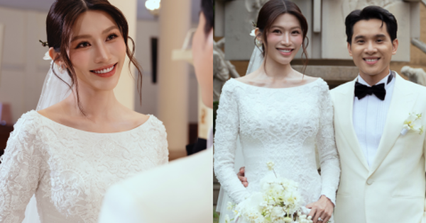 Lễ cưới nhà thờ của Á hậu Quỳnh Châu: Cô dâu rưng rưng xúc động, thiếu gia Đà Lạt quá điển trai!