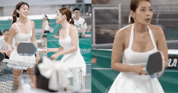 Chi Pu mặc "mát mẻ", khoe visual trắng phát sáng cùng "em Kim vén váy" đánh pickleball