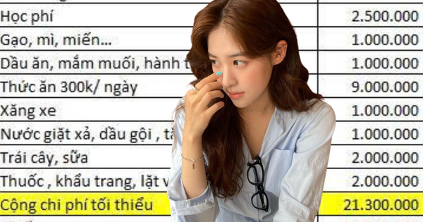 Bảng chi tiêu âm 11,3 triệu đồng trông đến sợ
