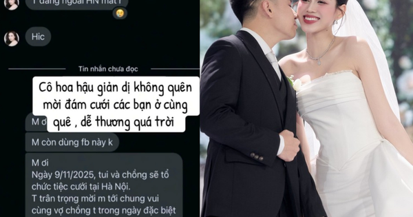Con người thật của Đỗ Hà - vợ TGĐ Sơn Hải hé lộ qua tin nhắn mời bạn cấp 3 đi đám dự cưới