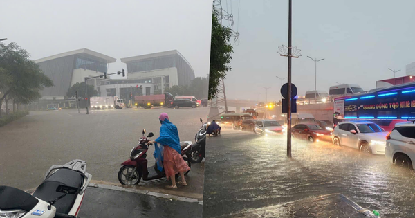 Cập nhật: Mưa rất to, một số tuyến đường ở Hà Nội bắt đầu ngập, nhiều xe chết máy