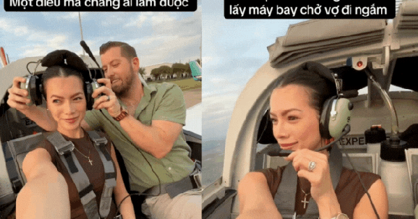 Vợ Việt "lỡ miệng" nói thích hoàng hôn, chồng Tây lái máy bay riêng chở đi ngắm rồi vòng về ăn phở