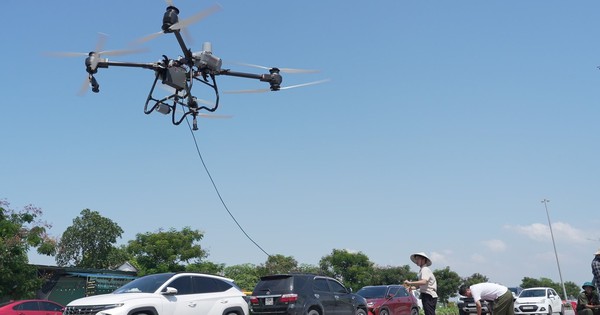 Máy bay không người lái phá thế cô lập, tiếp tế 5 tấn hàng hóa, cứu trợ vùng lũ dữ Thái Nguyên