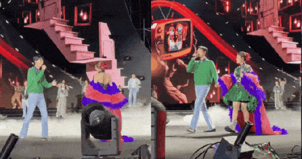 HOT: Đen chủ động nắm tay Hoàng Thuỳ Linh, trao nhau ánh mắt tình bể bình như muốn biến sân khấu thành lễ đường luôn rồi!