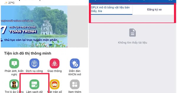 Hướng dẫn làm sạch dữ liệu phương tiện và Giấy phép lái xe qua ứng dụng “iHanoi”