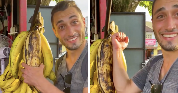 Quả chuối nặng tận 6kg, 4 người mới ăn hết: Nhìn thân cây còn choáng hơn