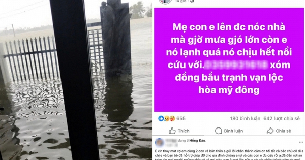 Người chồng cập nhật tình hình mới nhất của mẹ con mắc kẹt trên nóc nhà, cầu cứu xuyên đêm trong lũ dữ ở Đắk Lắk