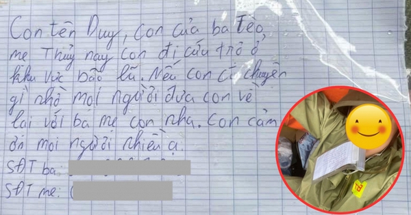 “Con đi cứu trợ ở khu vực bão lũ, nếu có chuyện gì nhờ mọi người đưa con về lại với ba mẹ con nha”