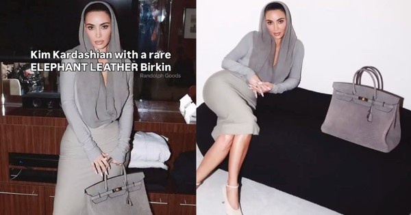 Kim Kardashian hứng chịu bão phẫn nộ vì cầm túi Hermès da voi