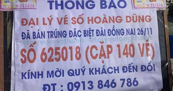 Xổ số miền Nam: Đại lý treo bảng tìm chủ nhân trúng 140 tờ vé số