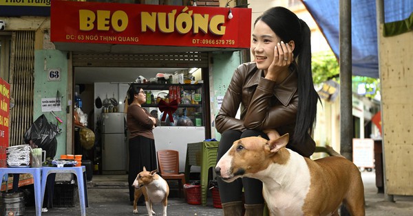 Khách xếp hàng từ sớm để gặp chú chó "nuôi được cả chủ" ở Hà Nội