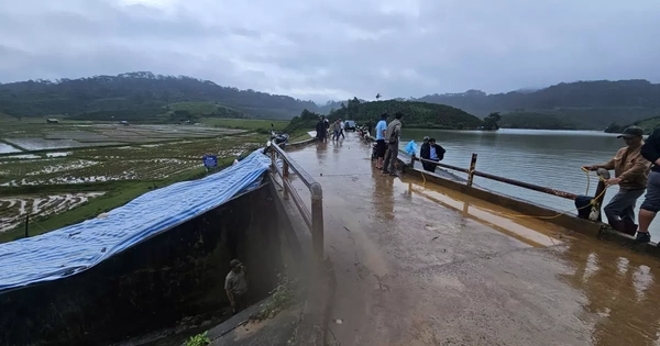 Di dời khẩn cấp 70 hộ dân vì hồ thủy lợi chứa 1,3 triệu m³ nước có nguy cơ vỡ