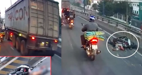 Đi lên cầu vượt vào giờ cấm, người đàn ông bị xe container cán tử vong