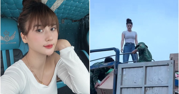 Cô gái xinh đẹp bốc vác trên thùng xe tải 30 tấn: Hé lộ thân phận phía sau