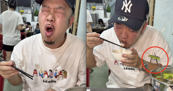 Cảnh tượng khách Nhật nhét cọng rau vào cán muôi khi ăn lẩu khiến dân mạng Việt giật mình