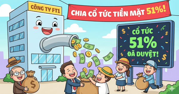 Một công ty chốt danh sách trả cổ tức tiền mặt 