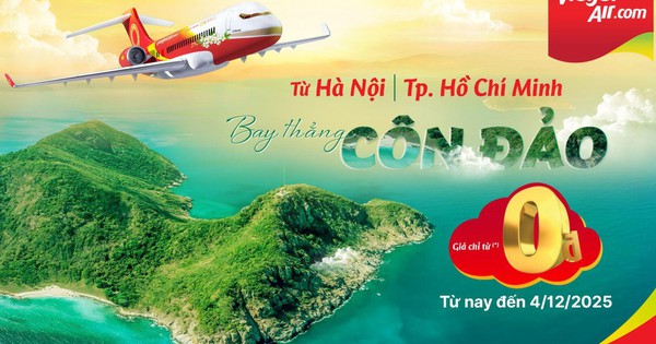 Bay Côn Đảo chỉ từ 0 đồng với “3 ngày vàng” siêu ưu đãi của Vietjet